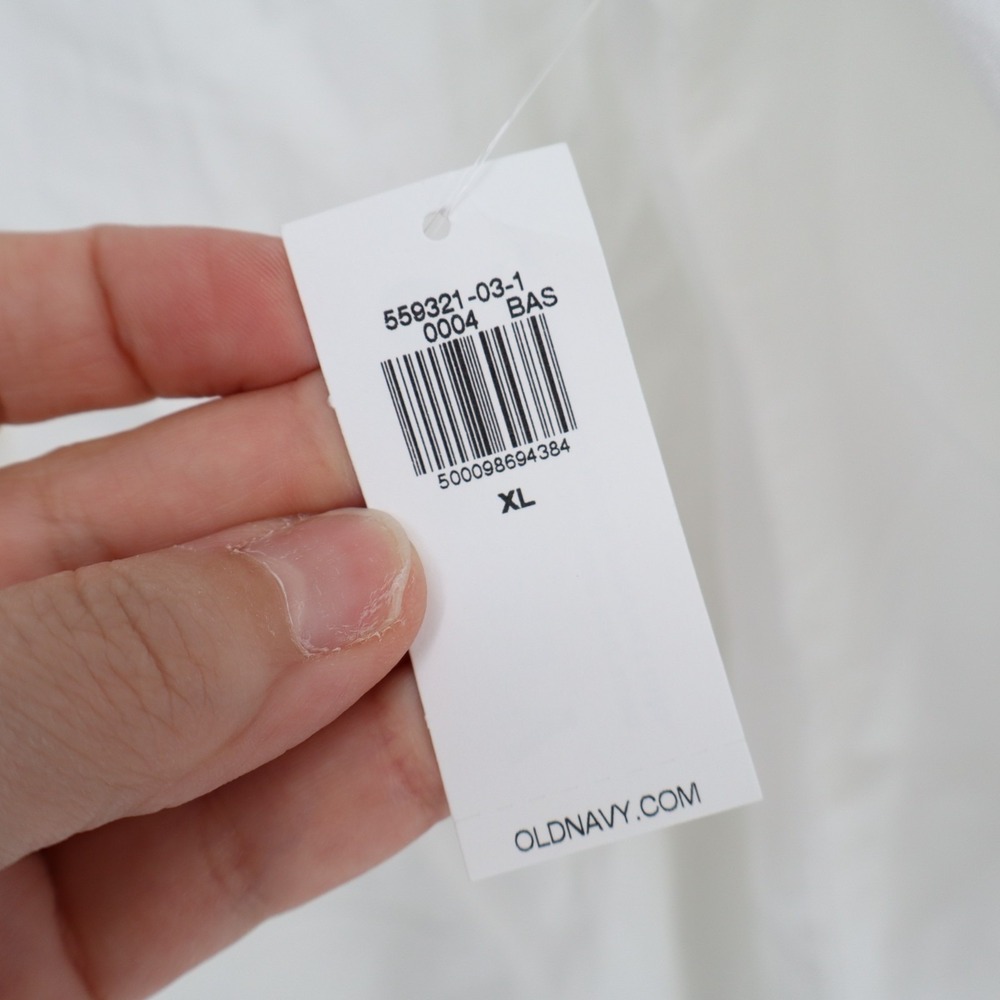 Old Navy Boyfriend Shirt Womens XL White Long Sleeve Spread Collar Button Up - Picture 4 of 7